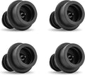 OWO Wine Stoppers Vacuum, Wine Saver, Reusable Bottle Sealer, Keeps Fresh, Black, 4 Pack