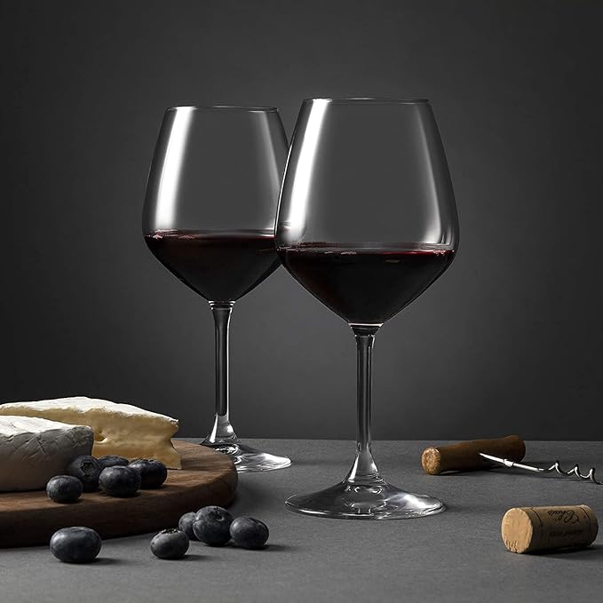 Paksh Novelty Italian Red Wine Glasses - 18 Ounce - Wine Glass Clear (Set of 4)