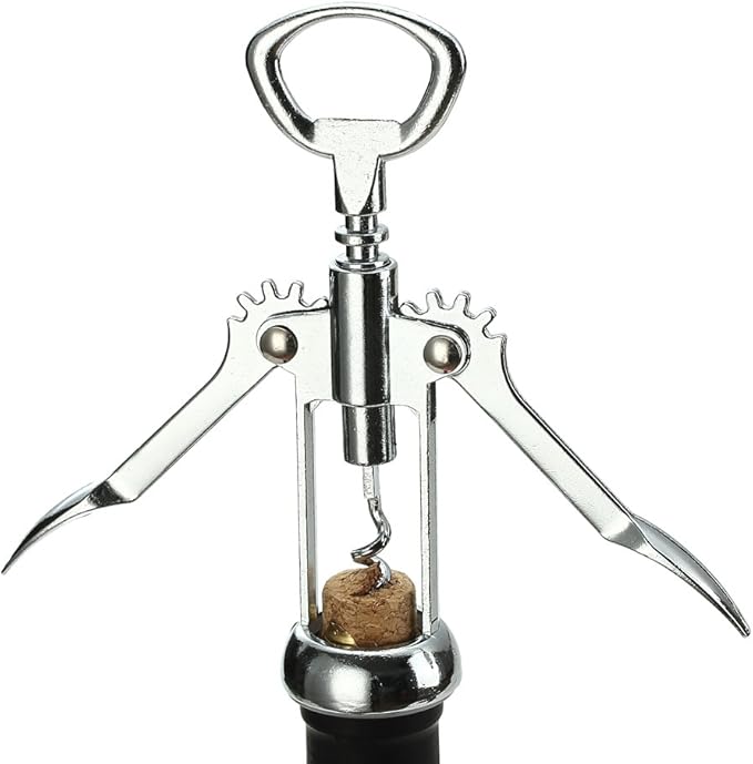 Wing Corkscrew Wine Opener by HQY - Premium All-in-one Wine Corkscrew and Bottle Opener - Risk Free