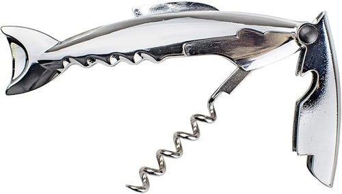 BAR BEER WINE SPIRITS 3 BARY3 Stainless Steel Shark Waiters Corkscrew