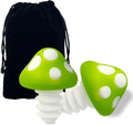 Light Green Mushroom Wine Stoppers Bottle Plug Wine Bottle Stoppers Accessories Kitchen Gadgets Kitchen Gift Set Creative Gifts Halloween Mushroom Decoration-2pcs Bottle Stoppers
