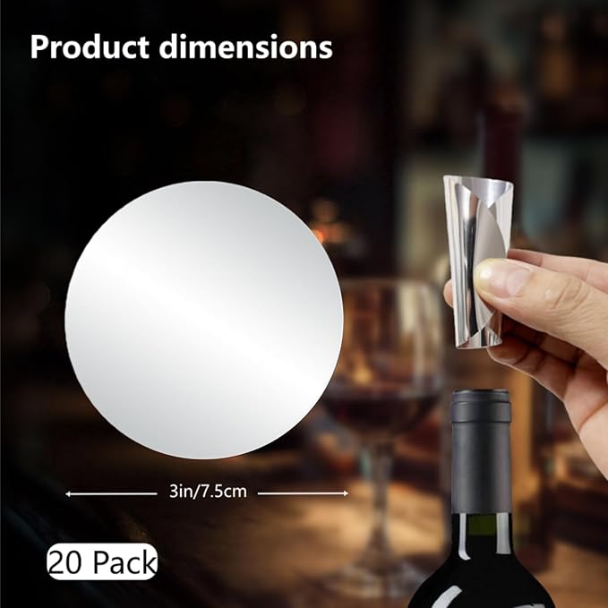 20 Pack Stop Wine Pourer Reusable Drip Free Pourer for Wine, Whiskey, Liquor & Oil Bottles for Easy Pouring from Bottles