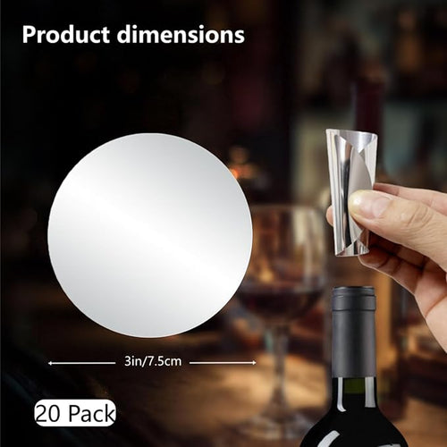 20 Pack Stop Wine Pourer Reusable Drip Free Pourer for Wine, Whiskey, Liquor & Oil Bottles for Easy Pouring from Bottles