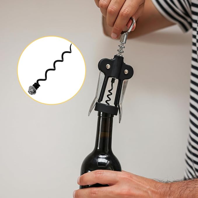Unomor Replacement Spiral Worms 4Pcs Metal Corkscrew Bit Set for Wine Bottle Opener Repair Kit Easy Install Bar Tool Accessories