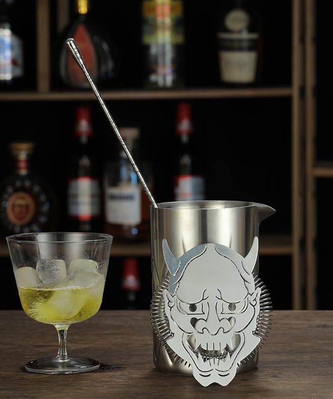 Cocktail Strainer Bar Strainer with Demon face Design Stainless Steel