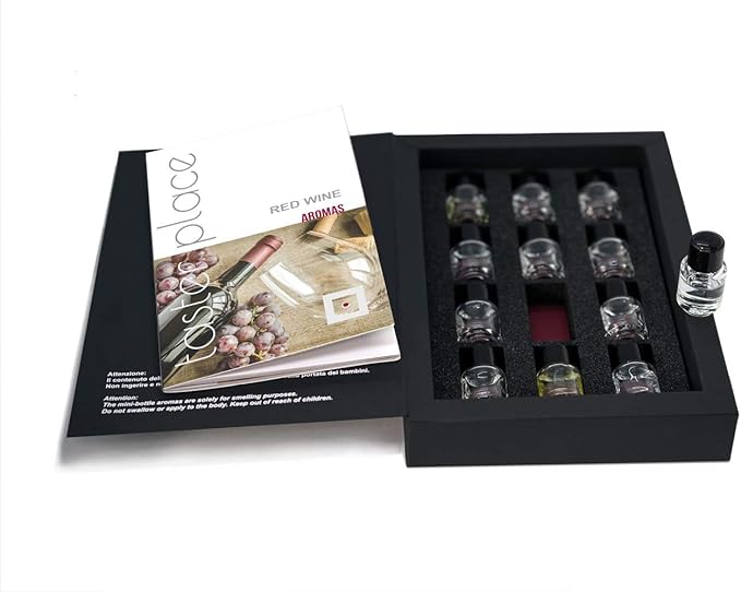 TASTERPLACE - Aroma Set Red Wine – English – for Sommeliers – for Wine Lovers – Tasting Tool