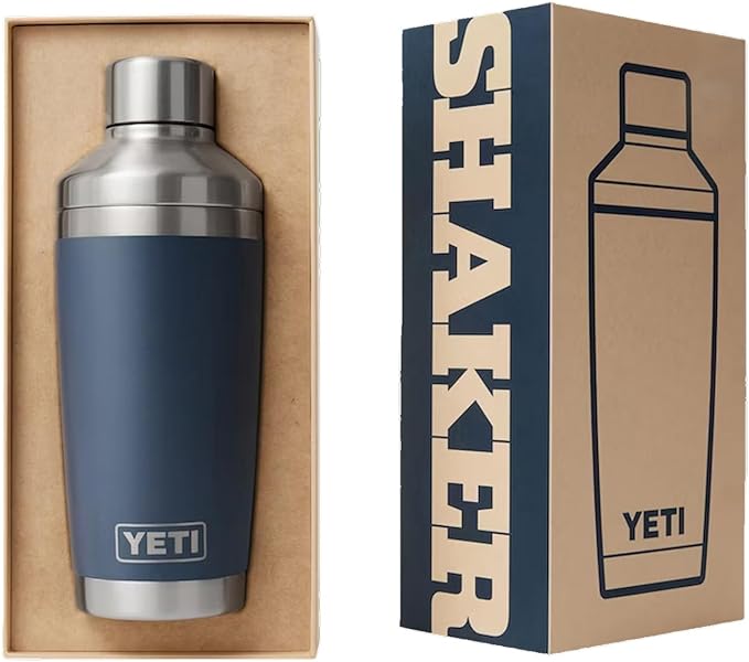 YETI Rambler 20 oz Cocktail Shaker, Stainless Steel, Vacuum Insulated, Sandstone Pink