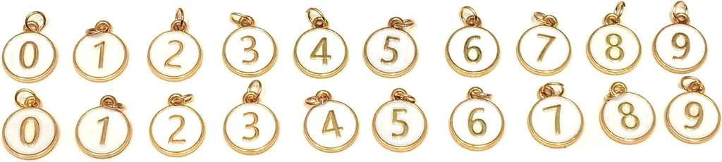 Number Wine Glass Charms - 2 Set of 20pcs Round 0-9 Figures Number Wine Charms for Stem Glasses - Tasting Party Supplies Drink Markers Cup Glass Charm Rings