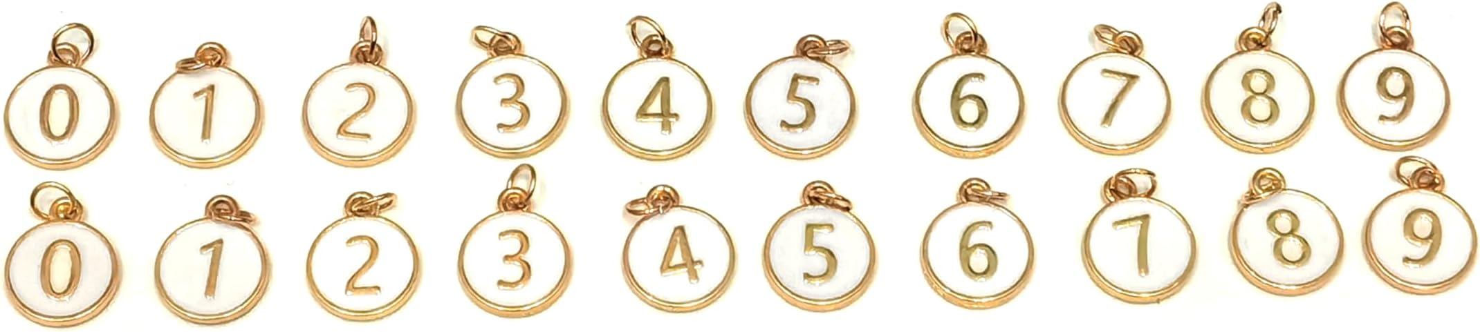 Number Wine Glass Charms - 2 Set of 20pcs Round 0-9 Figures Number Wine Charms for Stem Glasses - Tasting Party Supplies Drink Markers Cup Glass Charm Rings