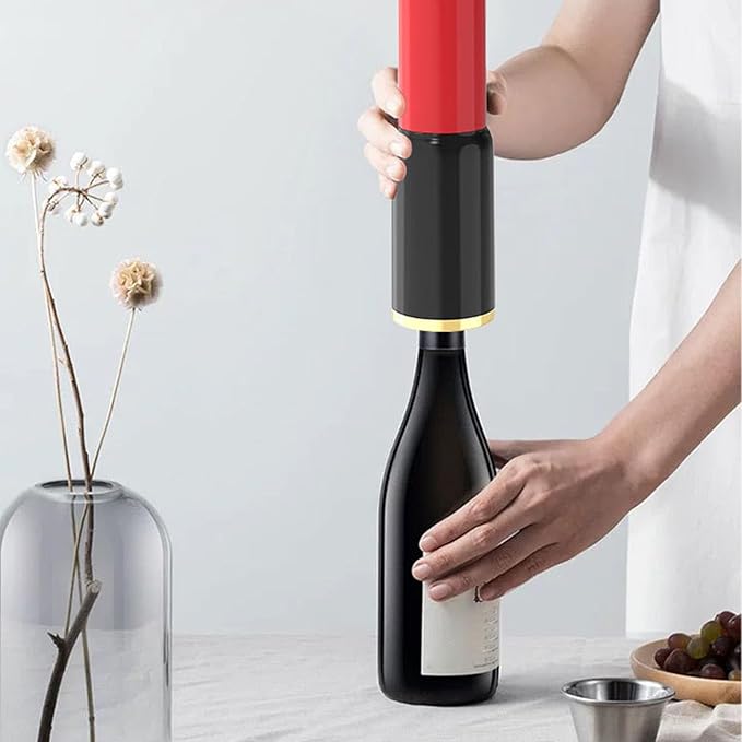 Yctze Electric Wine Opener Battery Operated, Automatic Wine Bottle Opener Corkscrew with Foil Cutter, One Button Effortless Operation, ABS Sturdy Construction,