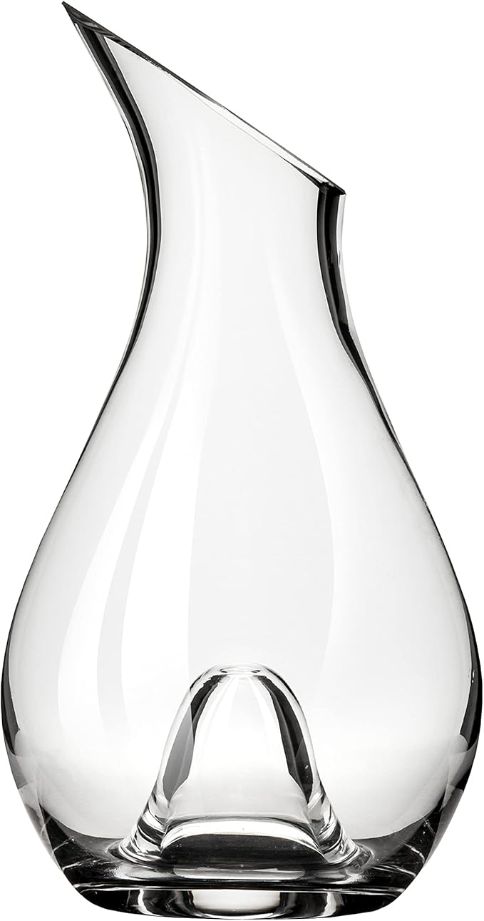 True Centerpiece Tabletop Clear Glass Decanter, Modern Carafe for Red and White Wine, Elegant Glass Pitcher for Wedding Gifts, Birthday Gifts, Home Bar Accessories, 50 oz (1.5 L), Set of 1