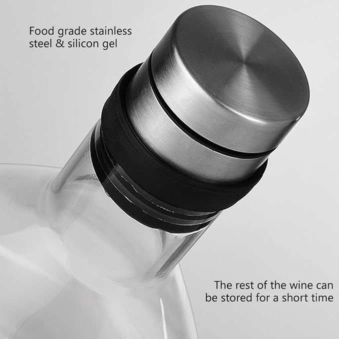 Wine Breather Carafe Decanter with lid 50oz, High-borosilicate heat-resistant glass refined by Mouthblown carafe