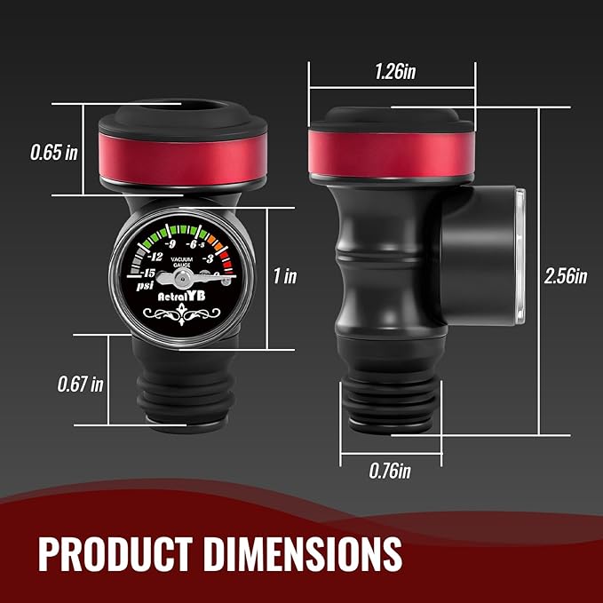 2 Pack Wine Vacuum Saver Sealer with Real-Time Pressure Gauge, Reusable Bottle Stoppers for Red & White Wine Preservation - Airtight Seal, Keep Fresh 5X Longer (Includes Hand Pump)