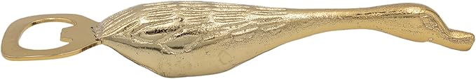 Creative Co-Op Cast Aluminum and Stainless Steel Duck Shaped Bottle Opener, Gold