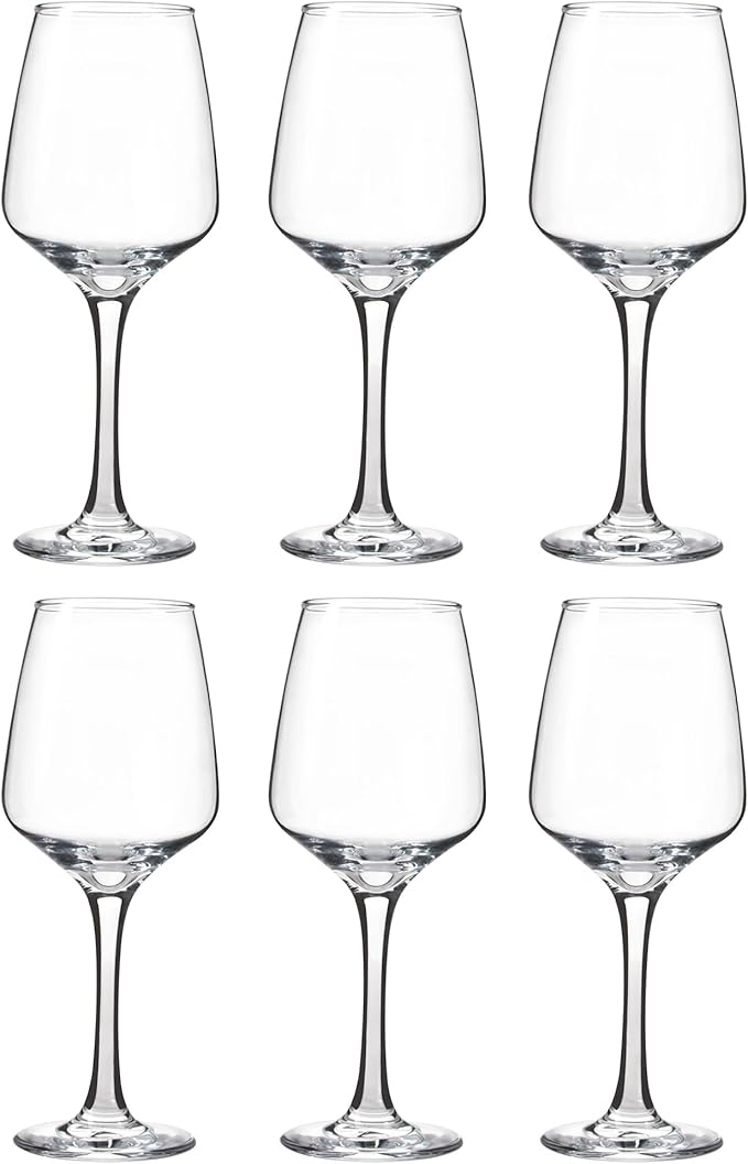 YANGNAY Wine Glasses Set of 6, 12 Oz Classic Red or White Wine Glass with Stem, Perfect for Home, Restaurant Use, Dishwasher Safe