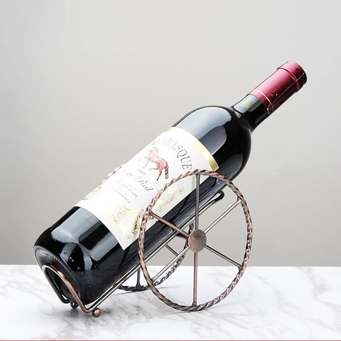 2PCS Countertop Wine Rack, for Wine Storage - Red Bronze Metal Wine Rack for Living Room, Dining Room, Wine Cellar, Bar