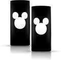 JoyJolt Disney Luxury Mickey Mouse Highball Glasses Set of 2 European Crystal Bar Glasses, Cocktail Glasses. Premium Xmas Disney Stuff, Gifts and Cups. 17oz Black Drinking Glasses, Disney Tumbler