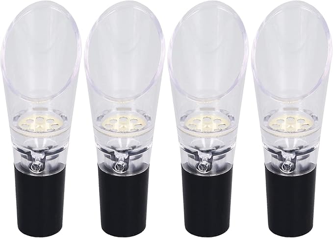 8PCS Wine Aerator, Wine Filter Wine Pourer Spout Wine Aerator Pourer Spout Portable Wine Aerating Wine Aerator Decanter Spout (Gold)