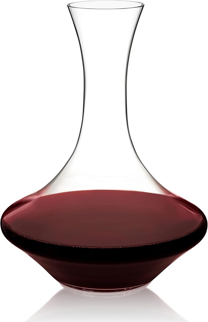 Spiegelau Authentis Crystal Wine Decanter, Modern Carafe for Red and White Wine, Elegant Glass Pitcher for Wedding Gifts, Housewarming, Home Bar Accessories, 35.3 oz (1 Liter), Set of 1