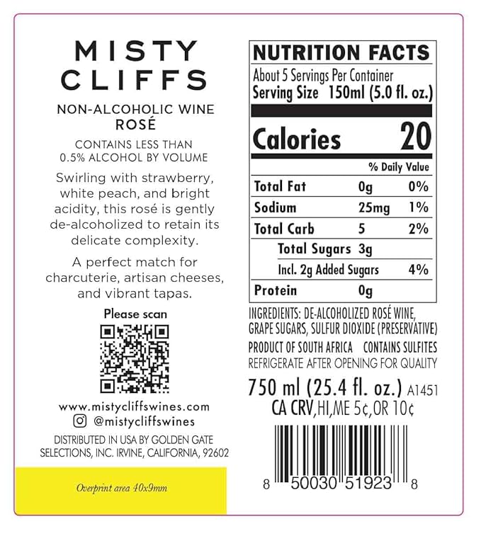Misty Cliffs Premium Non-Alcoholic Wine Multi-Pack