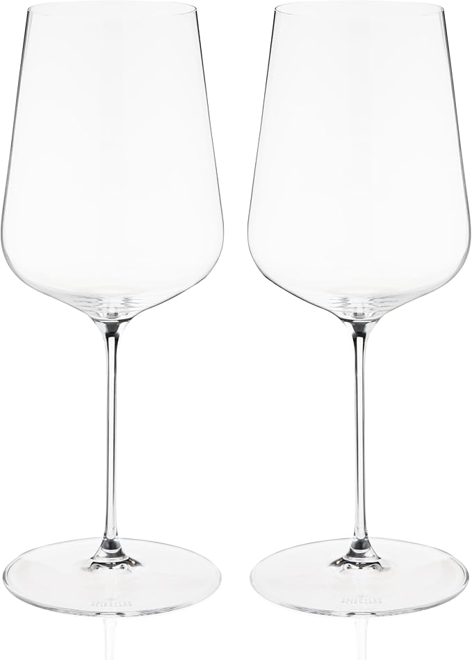 Spiegelau Definition Crystal Universal Wine Glasses for Red and White Wines, Durable Drinking Glasses for Housewarming, Birthday Party, Wedding Gifts, Home Bar, Elegant Glassware, 19 oz, Set of 2