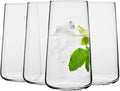 Krosno Drinking Glasses Set of 4 – 20.3 oz Large Water Juice Glasses Infinity Collection, Modern Tapered Highball Tumblers, Clear Glassware for Cocktails, Dishwasher Safe, Made in Europe