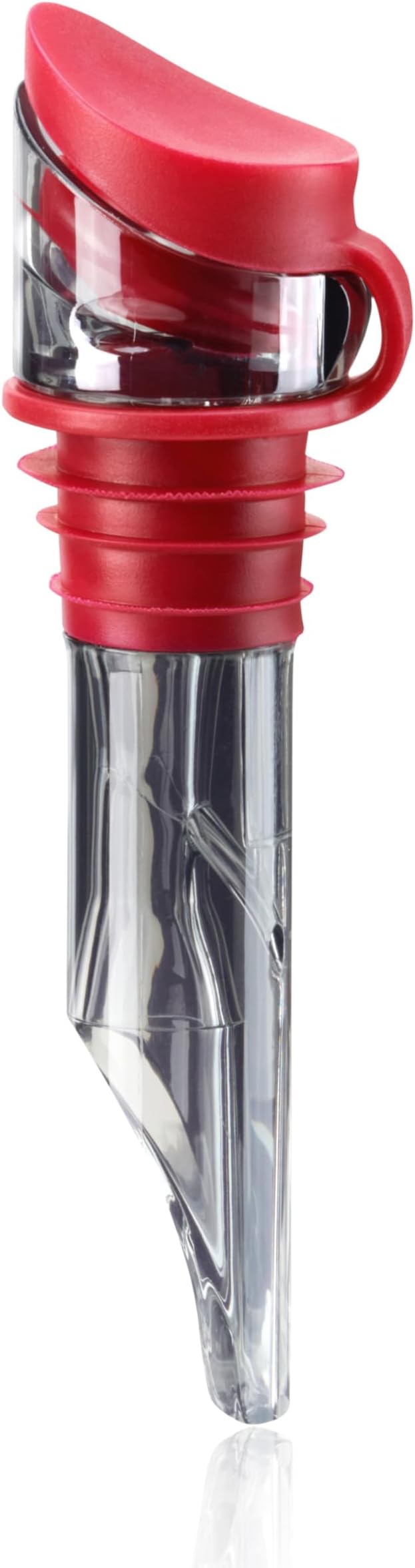 Innovine Wine Aerator Pourer with Built In Stopper, Tilt Design to Enhanced Flavor and Smooth Taste, Easy Pour, No Drip, Perfect for Red & White Wines, Home Bar Accessories, Set of 1, Raspberry