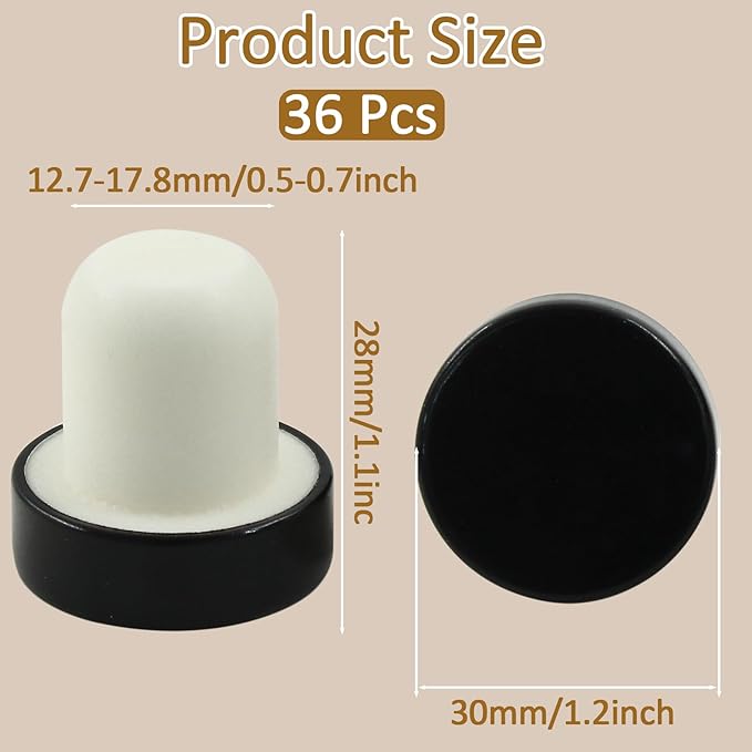 36 Pcs T-shaped Stopper Cork Wine Bottle Stoppers, Reusable Sealing Plug for Wine Bottles, Beer Bottles DIY Craft Homemade