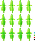 Plastic Liquor Bottle Pourers green- 12 Pack Classic Bottle Pourers for Alcohol, Leak-Proof, Dishwasher-Safe Pour Spouts for Liquor Bottles (green)
