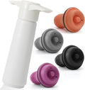 4 Pcs Wine Stoppers, Reusable Preserver Vacuum Pump, Wine Saver Vacuum Pump for Kitchen, Office, Home and Parties(Multicolored)