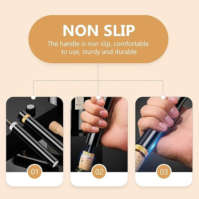 Wine Opener, MIni Wine Opener, Travel Portable Pocket Air Pressure Pump Wine Bottle Opener, Travel Porta for Home, Restaurant, Party (Gold)