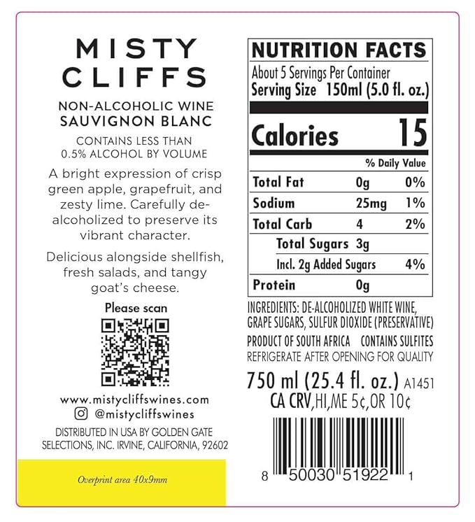 Misty Cliffs Premium Non-Alcoholic Wine Multi-Pack