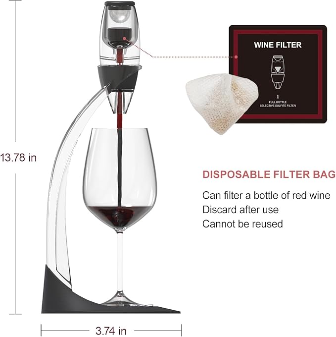 Wine Filter For Histamines And Sulfite: Remover Histamines Sulfite Prevent Wine Sensitivities - Disposable Filter Bag(16 Packs)