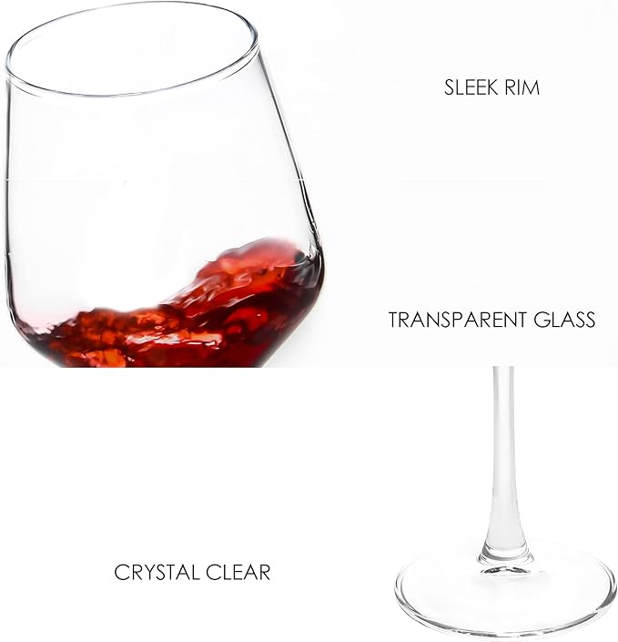 Wine Glasses set of 12, 12 oz Durable Red White Wine Glasses for Wedding, Party, Dishwasher Safe