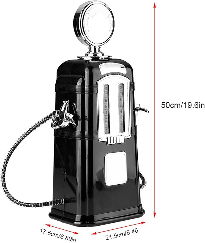 Pomya Beverage Pump Dispenser, 1000cc Double Guns Wine Beverage Pump Liquor Alcohol Beer Dispenser Beer Pump(Black) (Black)