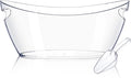 Ice Bucket for Parties 5.5L - Clear Acrylic Champagne Bucket with Scoop, Large Beverage Tub for Cocktail Bar, Wine, Beer, Soda & Drinks
