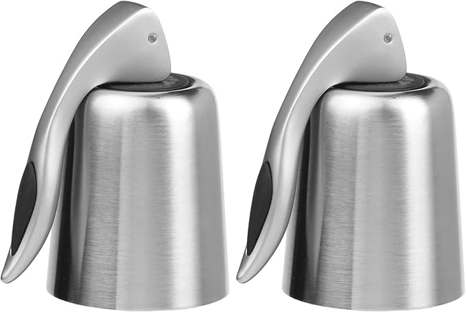 Oggi Bottle Stopper, Lever, Stylish Wine Topper (7653.) (Pack of 2)