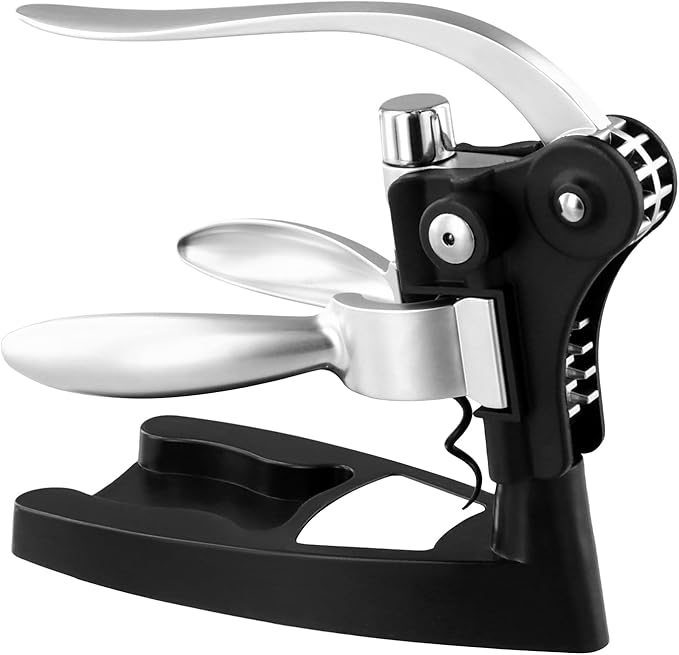 QWORK Wine Opener Set, 6-Piece with Corkscrew, Foil Cutter, Stopper, Aerator, Elegant Gift Box, Ideal Gift, Suitable for All, Effortless Handling,