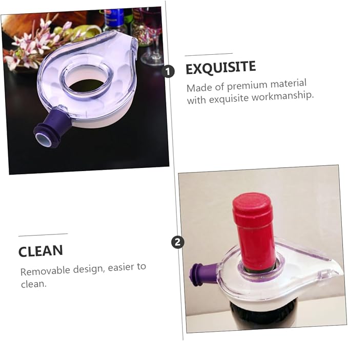 Happyyami 1Pc Creative Wine Aerator Decanter Handheld Pourer for Quick Decanting Easy to Clean Wine Accessory for Wine Lovers Fits Bottles Convenient Storage
