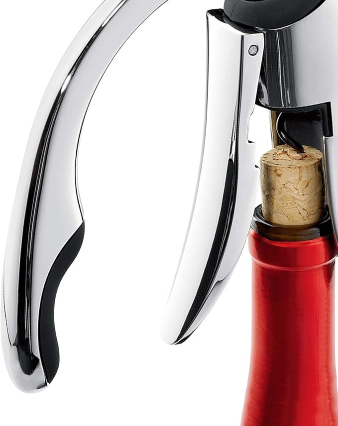 Stainless Steel Wine Opener Compact Vertical Corkscrew Wine Bottle Opener with Foil Cutter