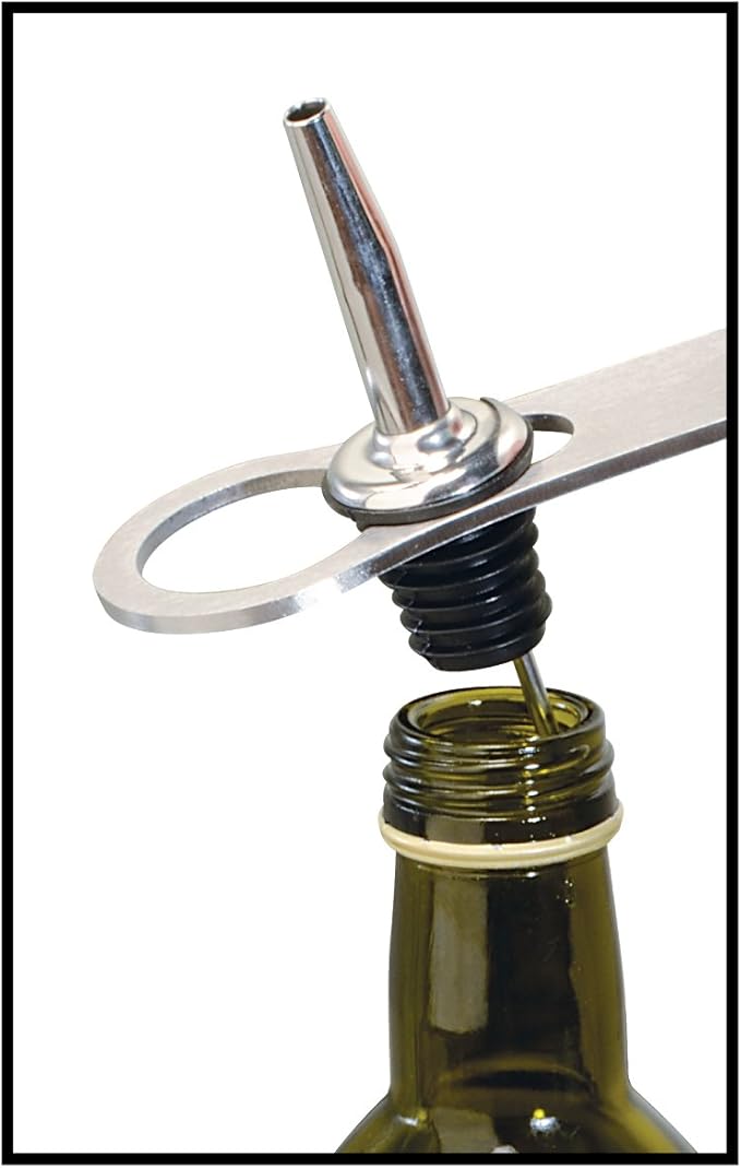 Thirsty Rhino Badak Bottle Opener and Pour Spout Remover, Brushed Silver (Set of 1)