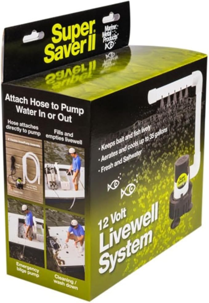Marine Metal Super Saver Live Well Bait System & Aerator Kit