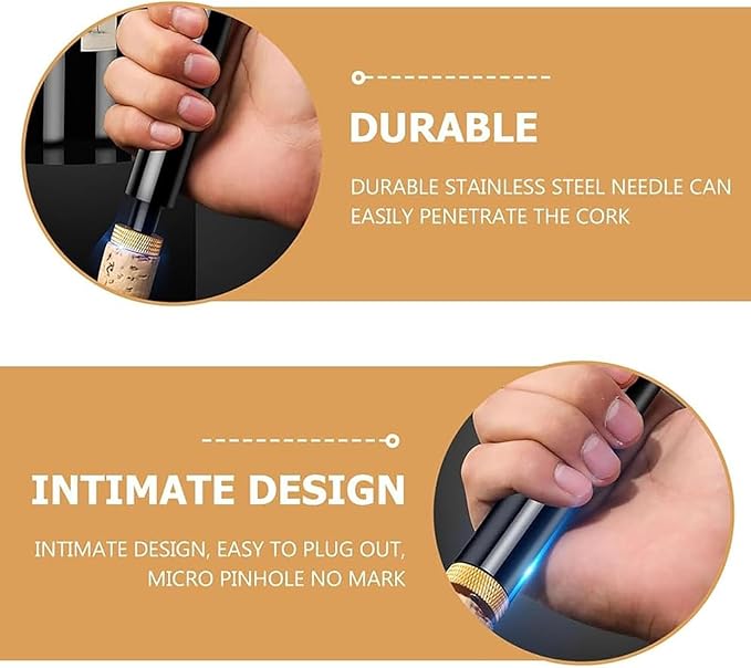 Wine Opener, MIni Wine Opener, Travel Portable Pocket Air Pressure Pump Wine Bottle Opener, Travel Porta for Home, Restaurant, Party (Gold)