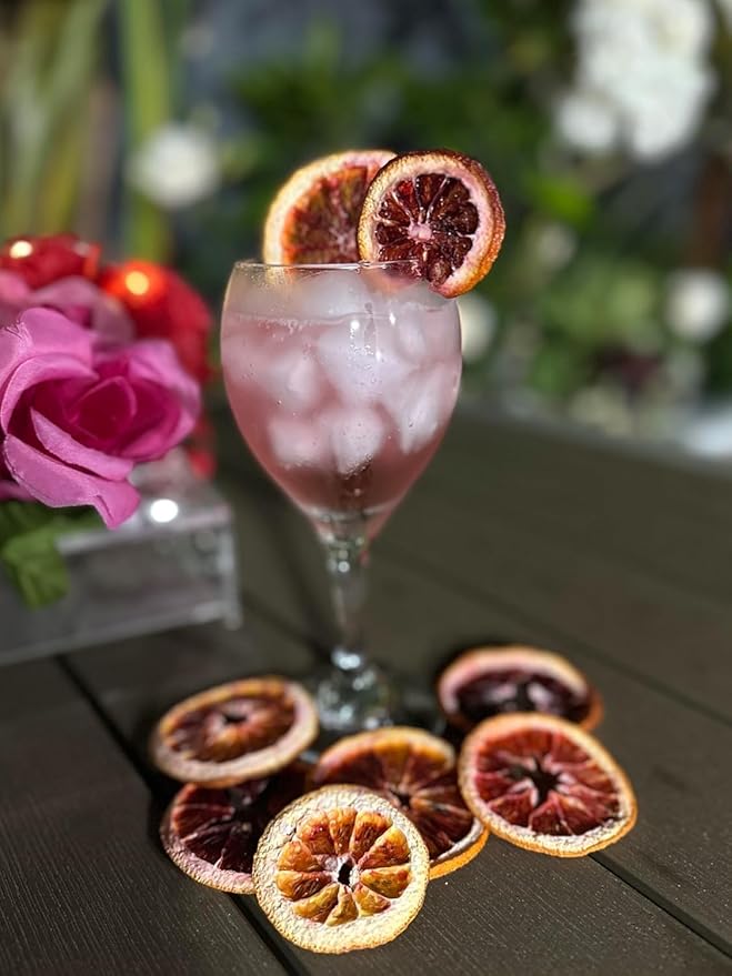 Utama Dehydrated Blood Orange Slices – 50+ Dried Citrus Wheels for Cocktails, Garnishes, Crafts, and Decorations