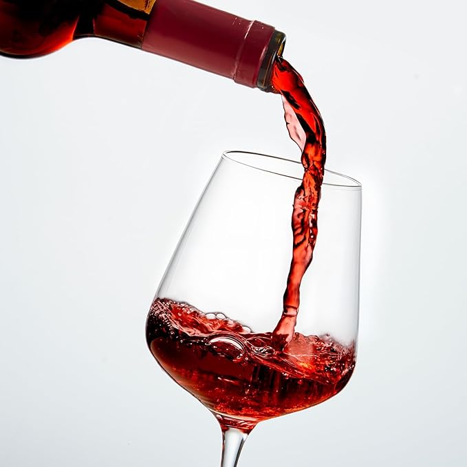 PARACITY Wine Glasses, christmas gift, Clear Glass, Long Stem Wine Glass for Red and White Wine - 10 OZ (Set of 2) (2, 20, Fluid Ounces)