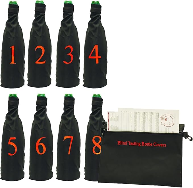 Professional Model, Blind Wine Tasting Kit with Pouch, 8 Numbers