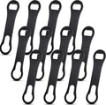 Remerry 12 Pcs Bottle Opener and Pour Spout Remover Flat Bar Key Stainless Steel Bar Speed Opener for Wine Bottle Double Ended Beer Bartenders Kitchen (Black)