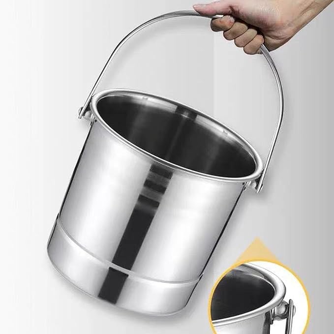Small Ice Bucket, 1L Stainless Steel Cute Insulated Ice Buckets with Filter Plate and Carrying Handle Portable Mini Double Walled Ice Cube Bucket for Parties Cocktail Bar(Original Color)