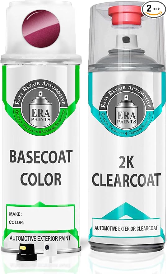 ERA Paints W5R - Wine Red Metallic for HYUNDAI Exact Match Automotive Touch Up Paint Spray - 2K Essential Kit