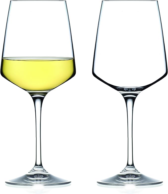 Barski Wine Glasses - Set of 2 - Stemmed Glass - for White or Red Wine - Dishwasher Safe - 13 Oz. - European Quality